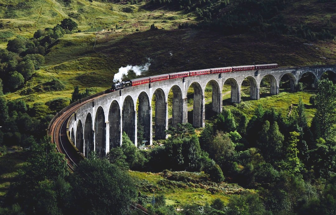 Glenfinnan Viaduct arched railway over valley