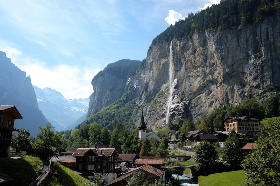 Waterfalls in Lauterbrunnen valley