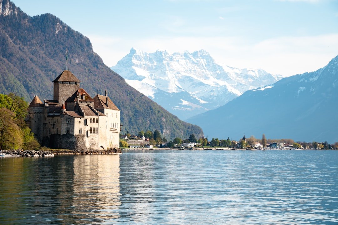 Castle on lake island