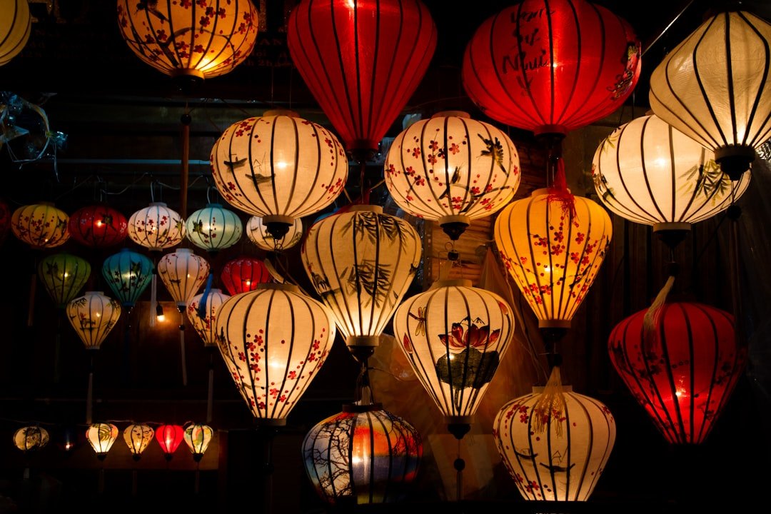 Hoi An lantern lit riverside street