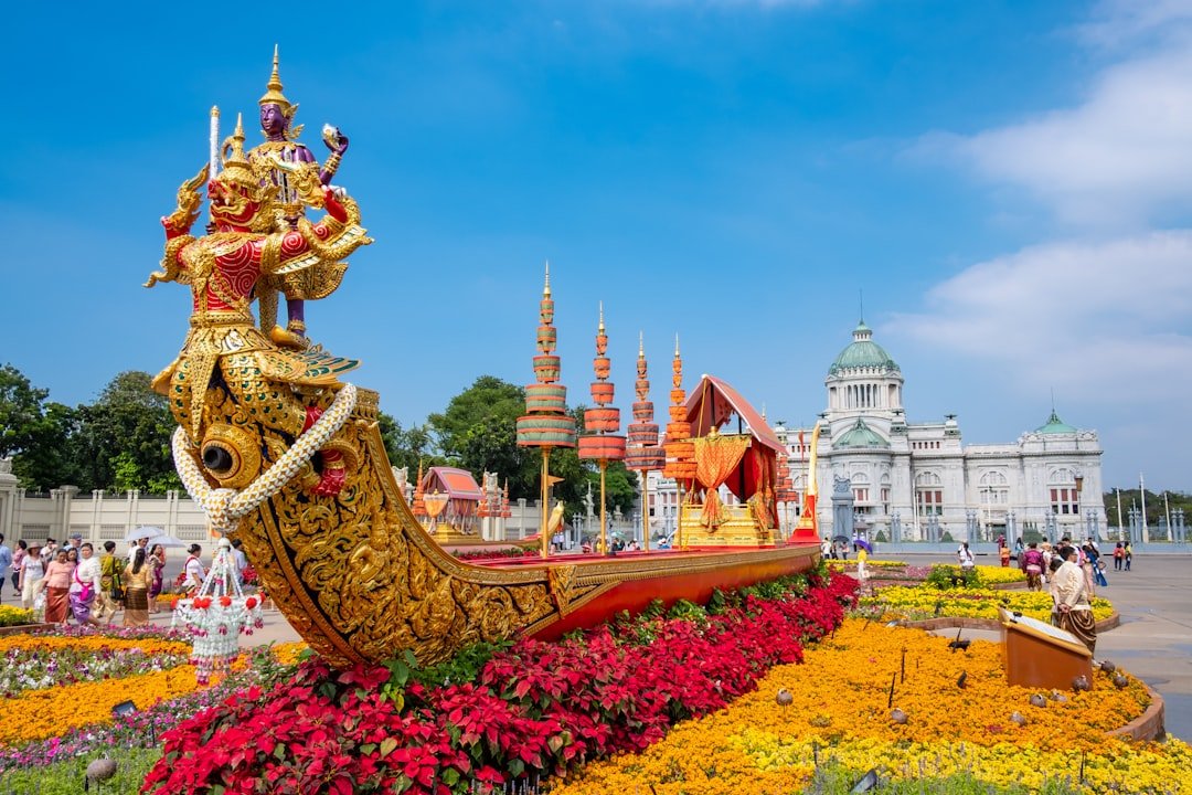 Grand Palace ornate golden spires in Bangkok