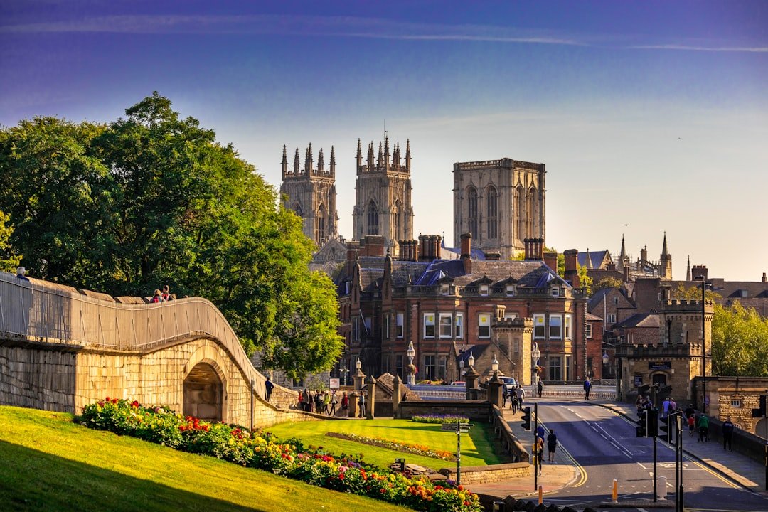 York Minster cathedral exterior and towers