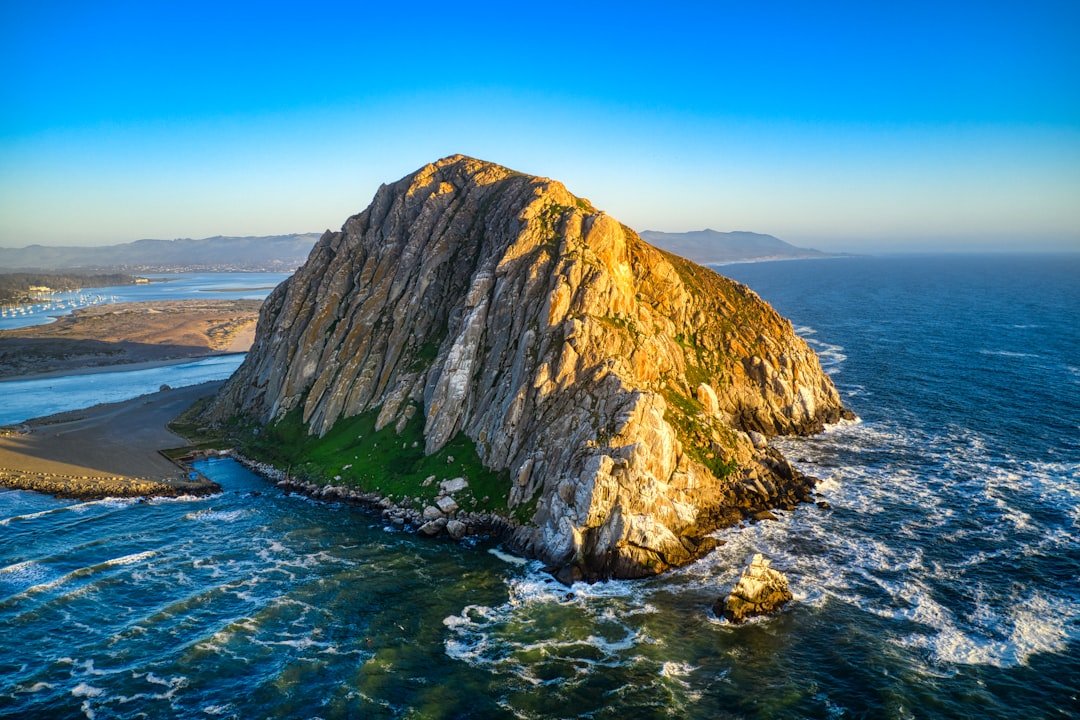 Morro Rock volcanic sea stack at Morro Bay