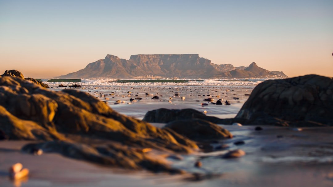 Table Mountain flat top above Cape Town