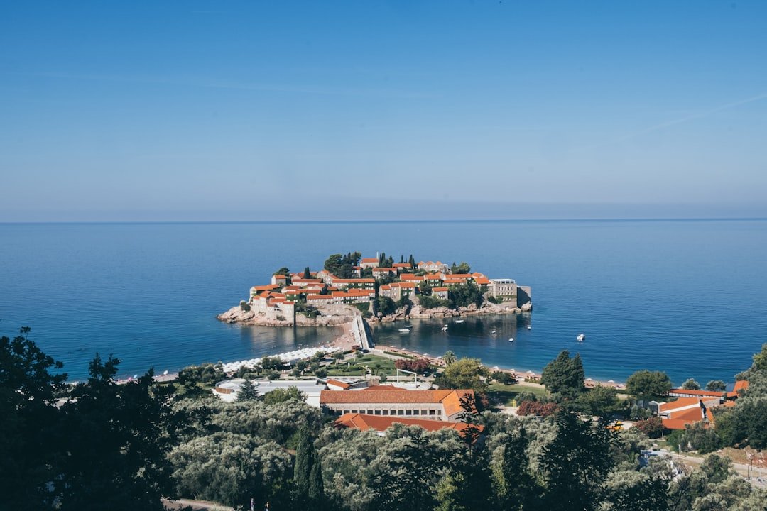 Sveti Stefan islet pink resort island