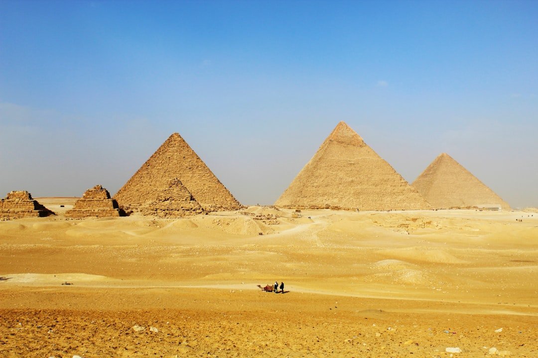 Giza Plateau pyramids and Great Sphinx