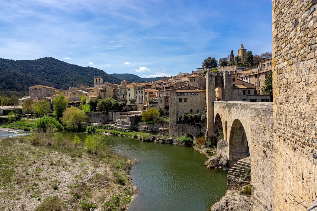 Romanesque bridge over Fluvià River