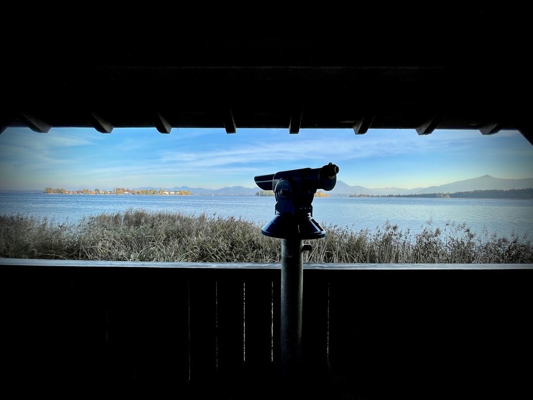 Large Bavarian lake with island palace views