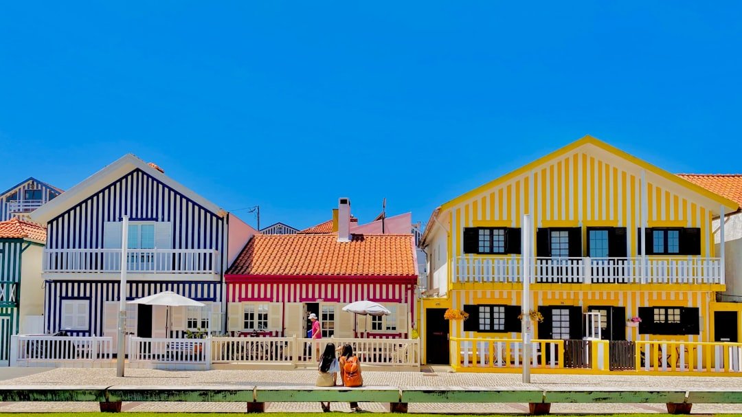 Candy striped coastal houses