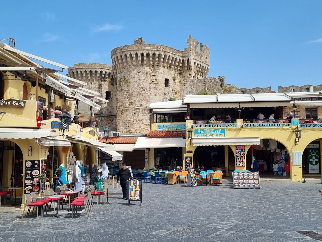 Medieval walled streets in Rhodes Old Town
