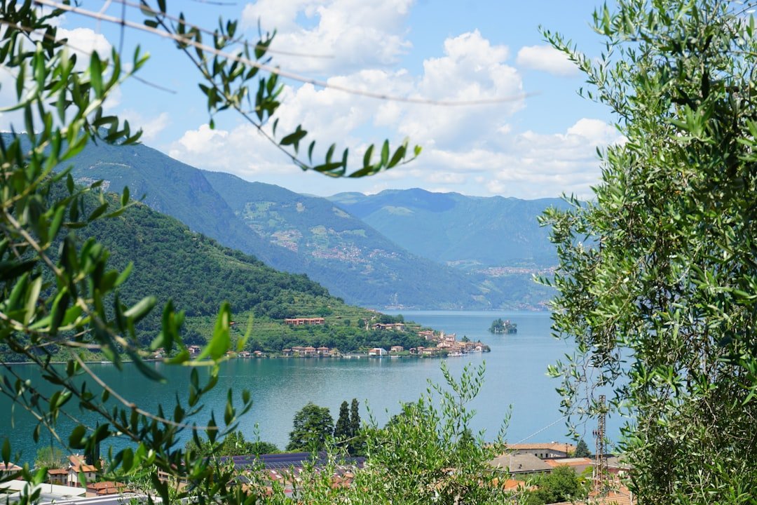 Lake island with fishing villages