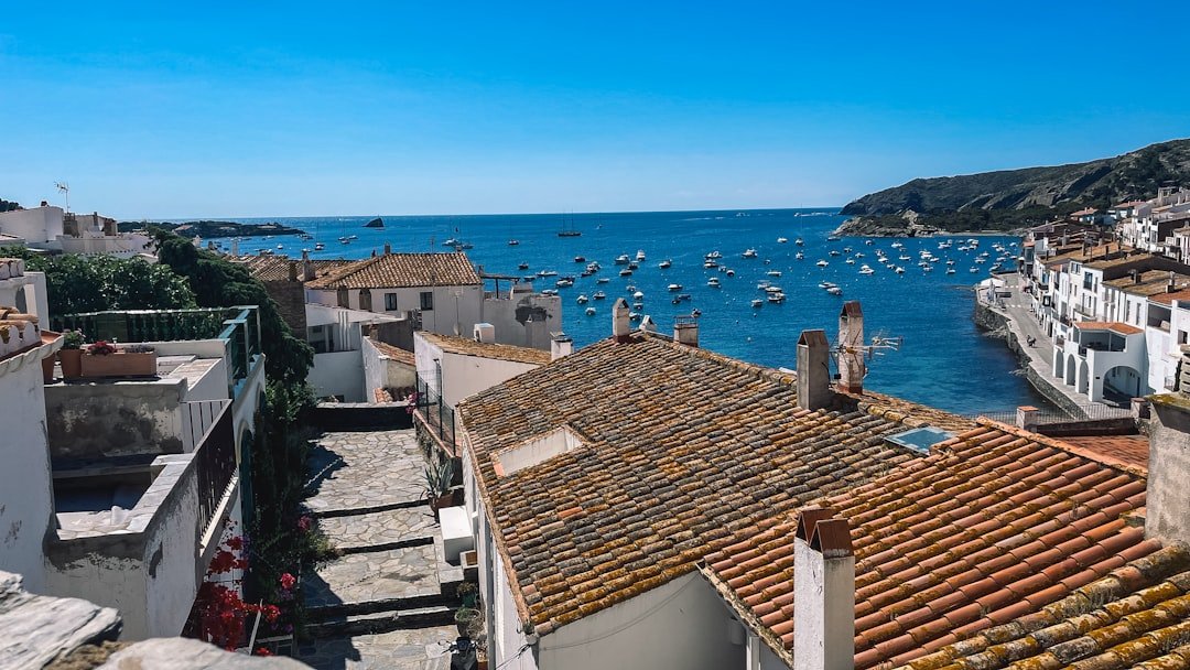 Cadaques rocky harbor with whitewashed houses