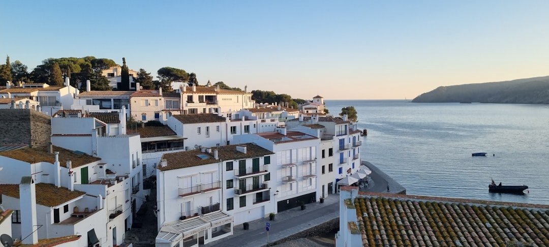 Cadaqués white harbor and boats