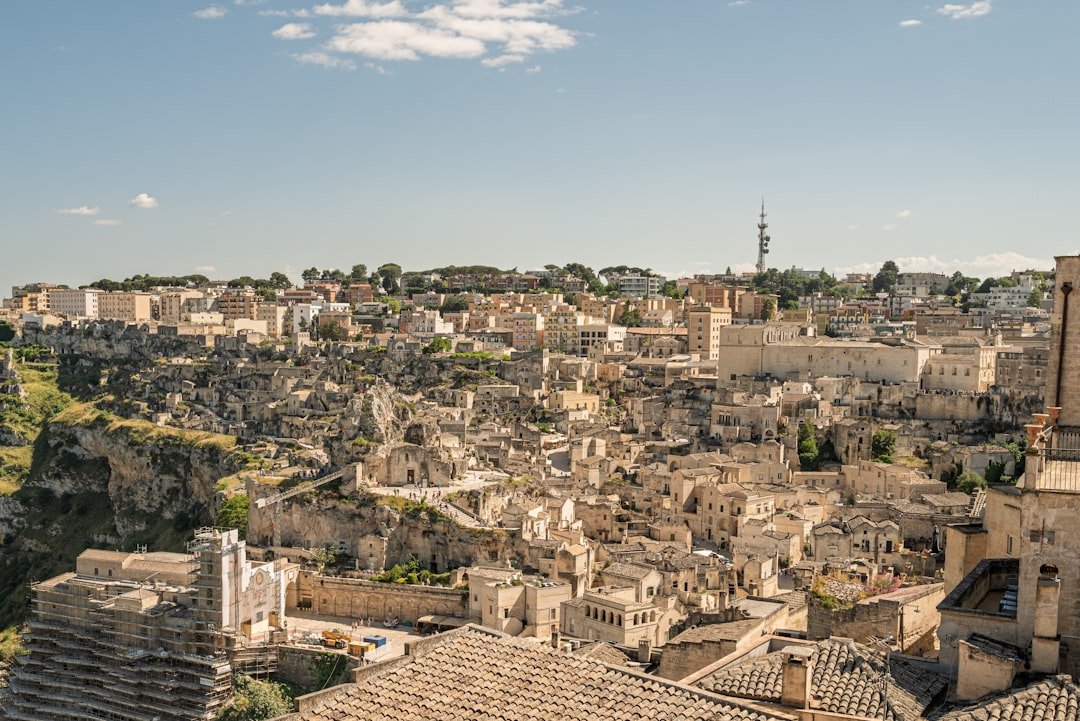 Ancient cave dwellings in Matera