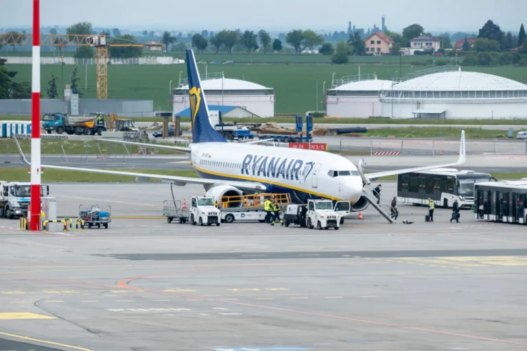 Air travel scene
