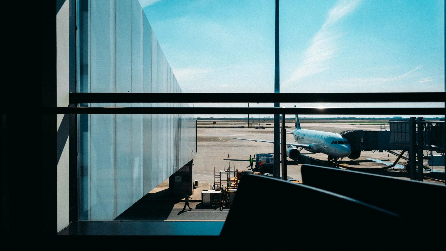 Air travel scene