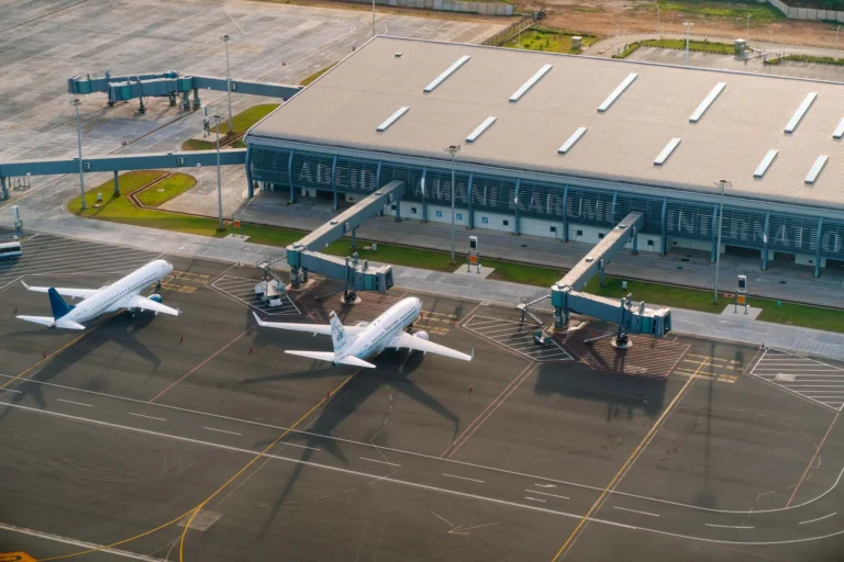 Air travel scene