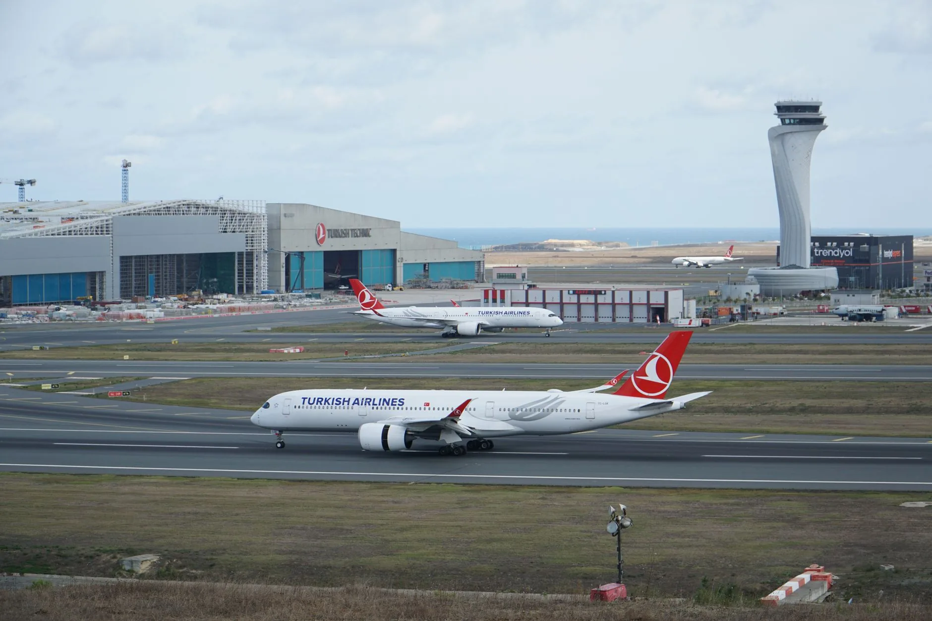 Air travel scene