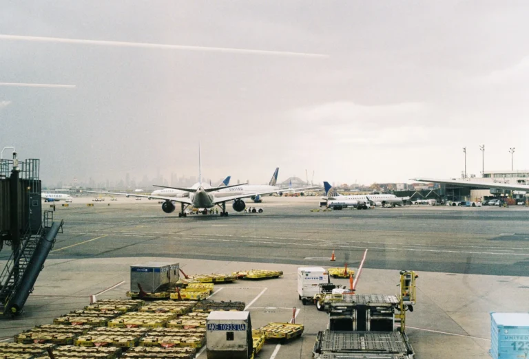 Air travel scene