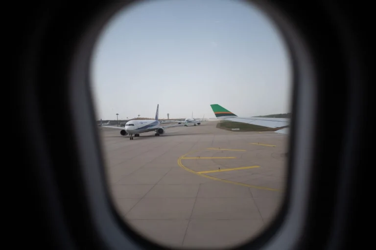 Air travel scene