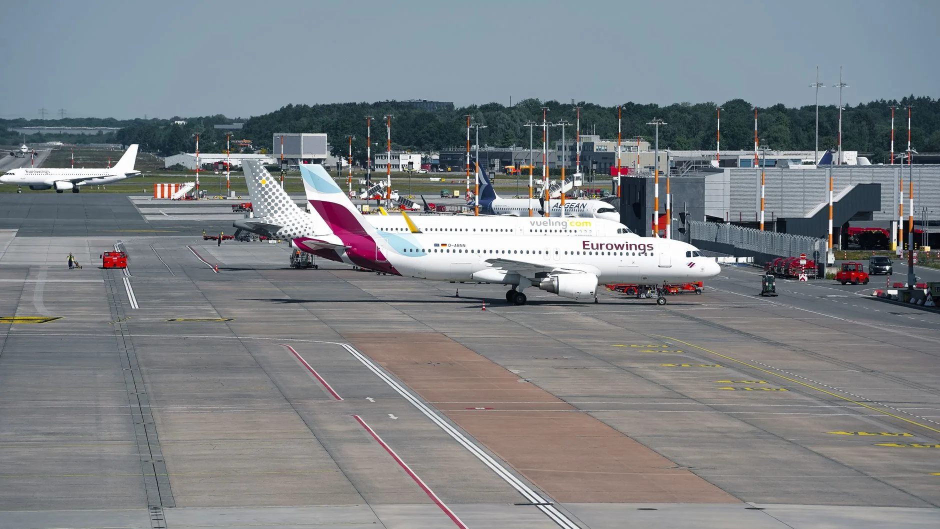 Air travel scene