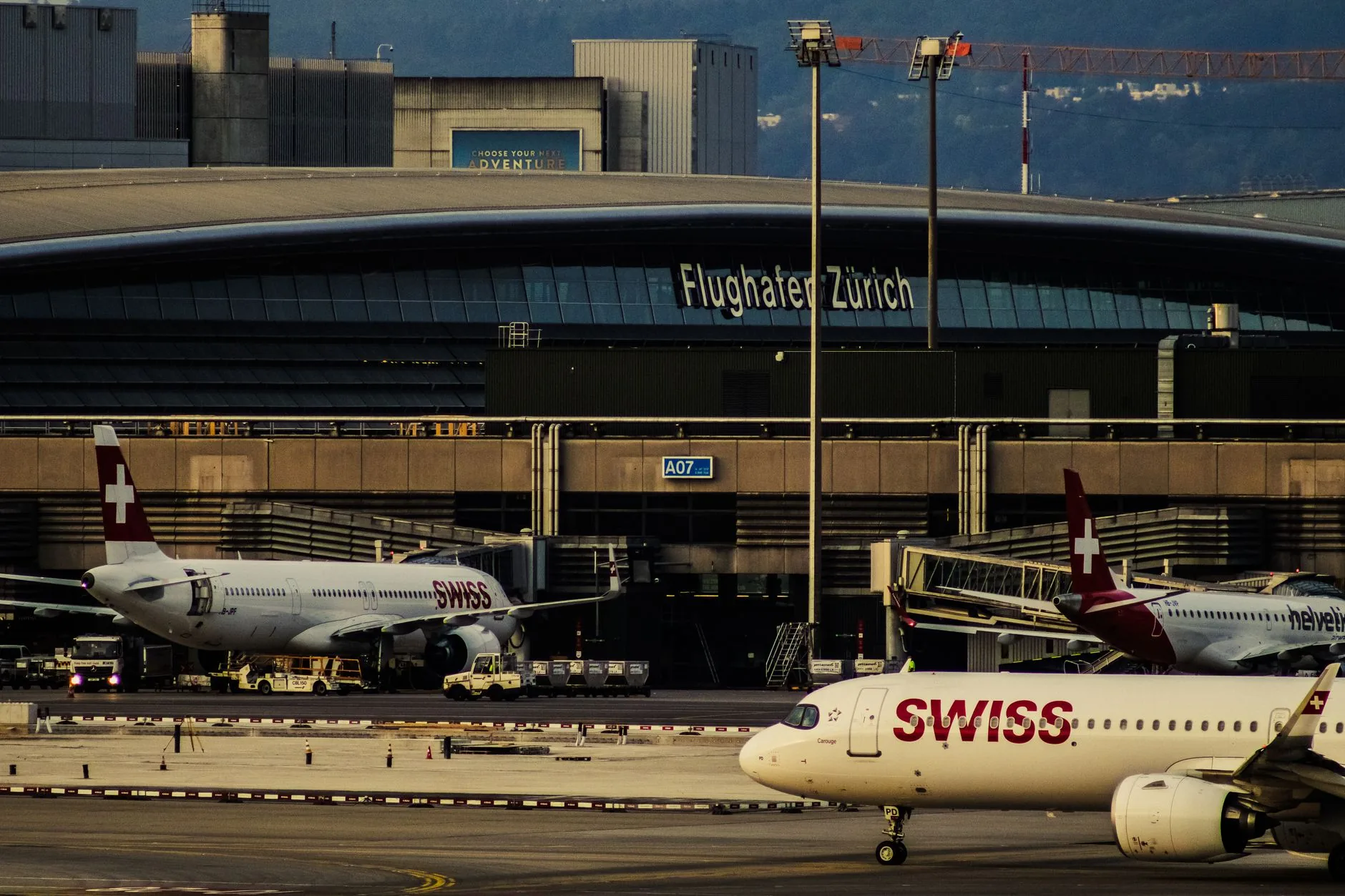 Air travel scene
