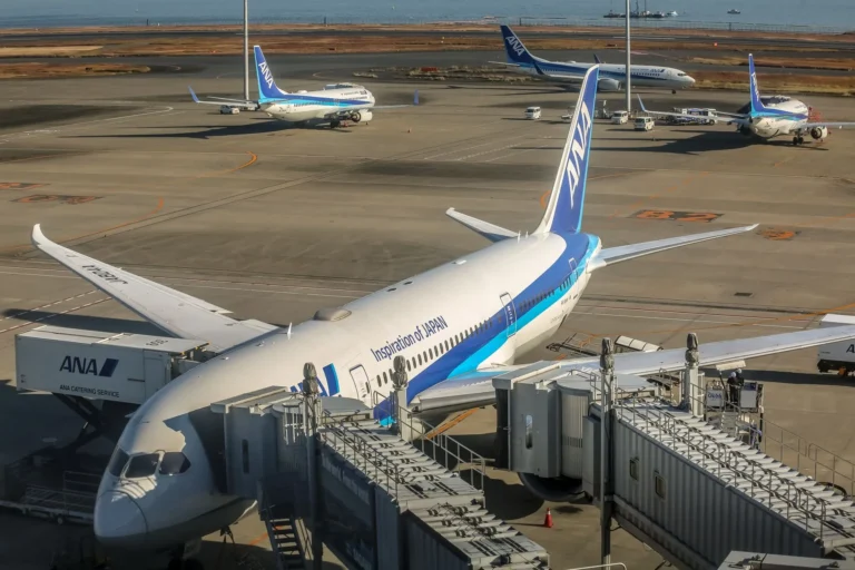 Air travel scene