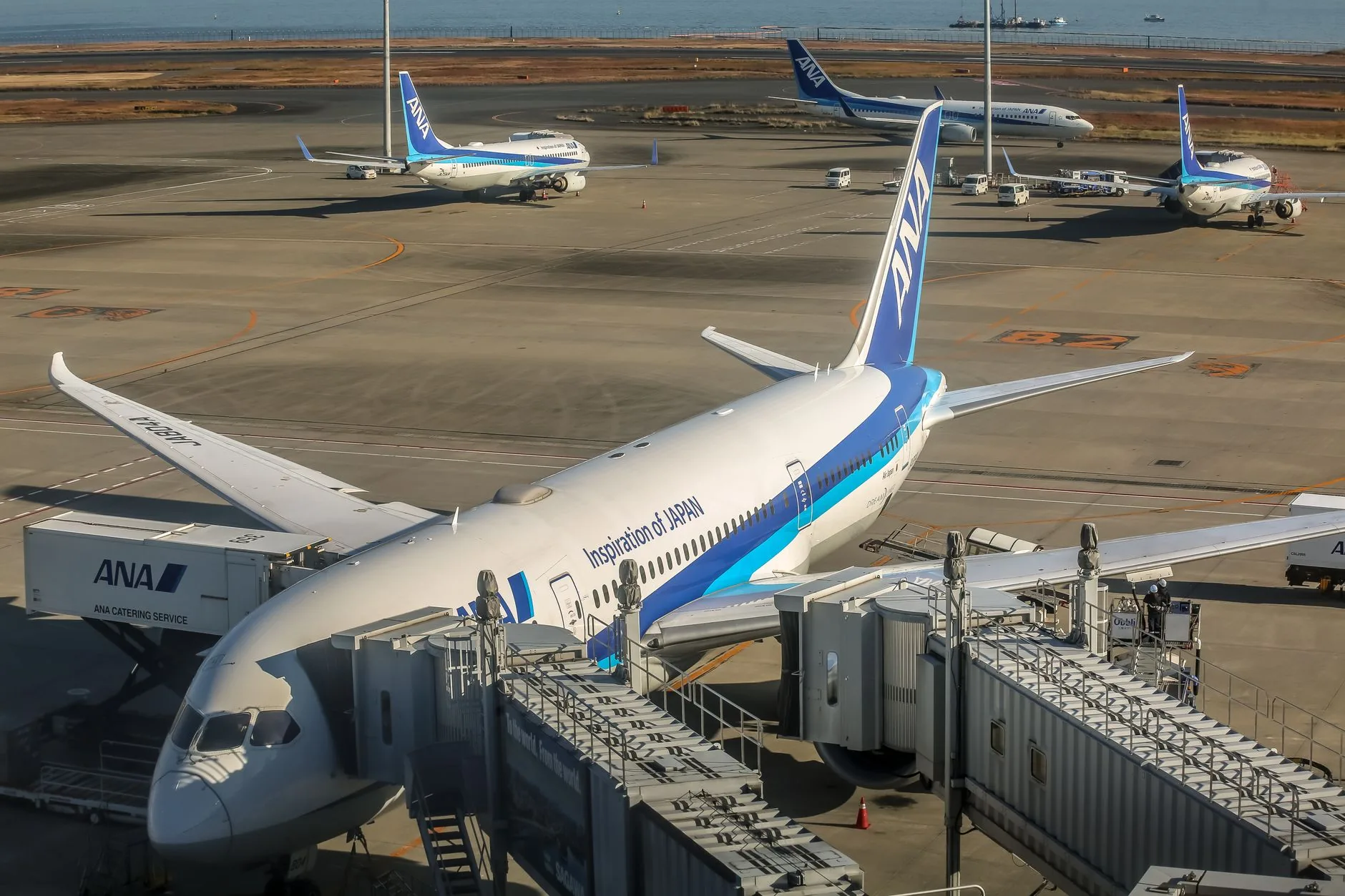 Air travel scene