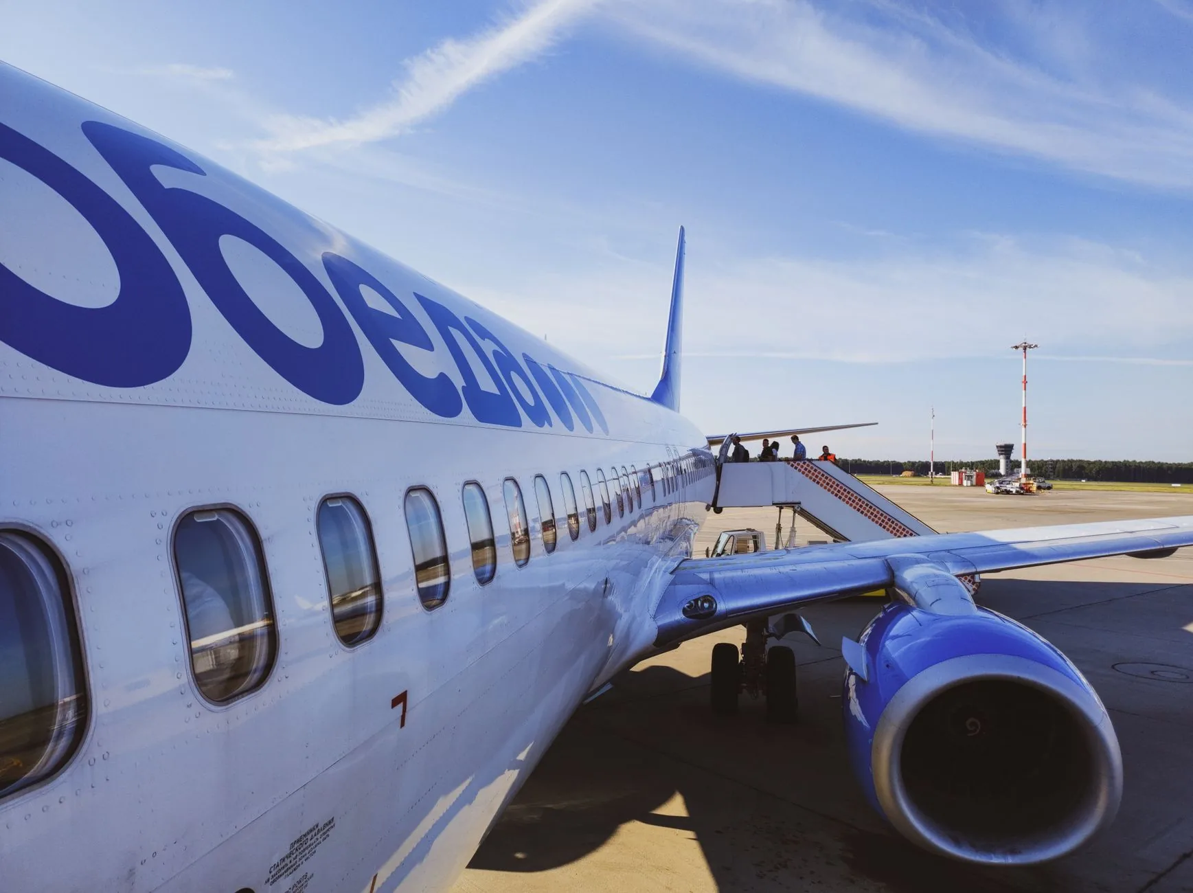 Air travel scene
