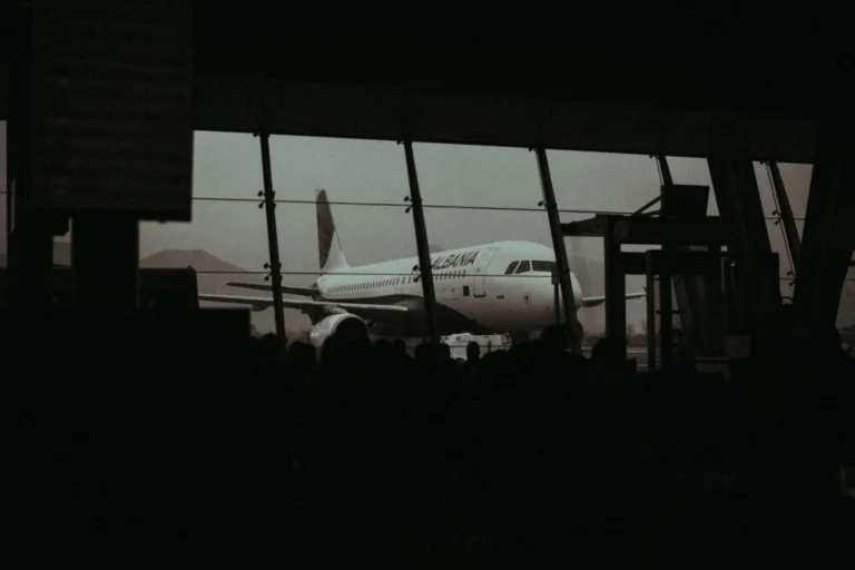 Air travel scene