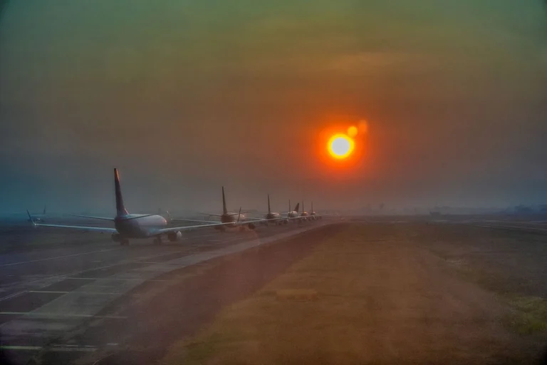 Air travel scene