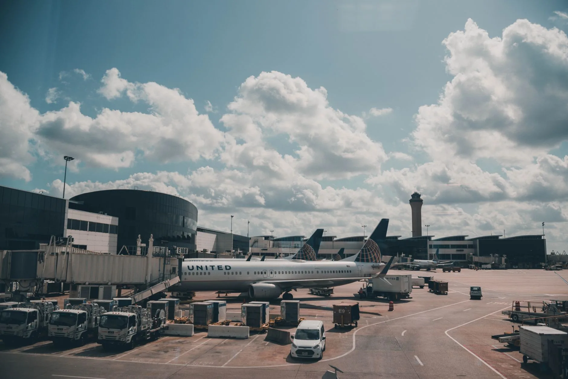 Air travel scene