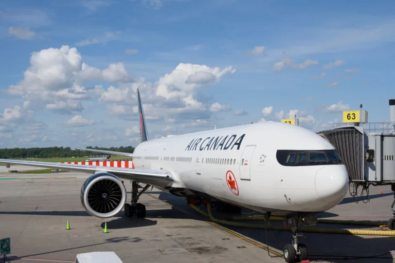 Air travel scene