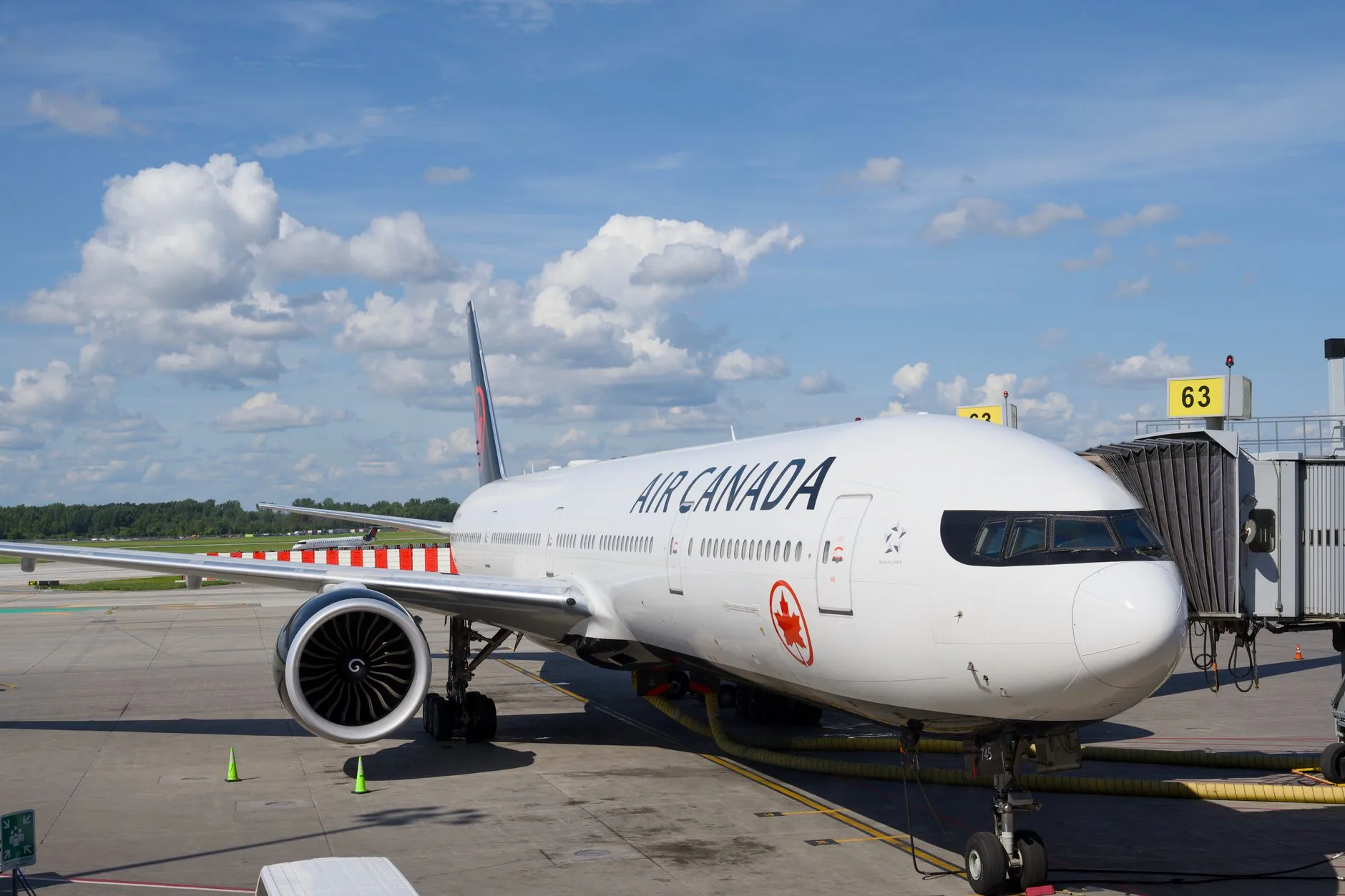 Air travel scene