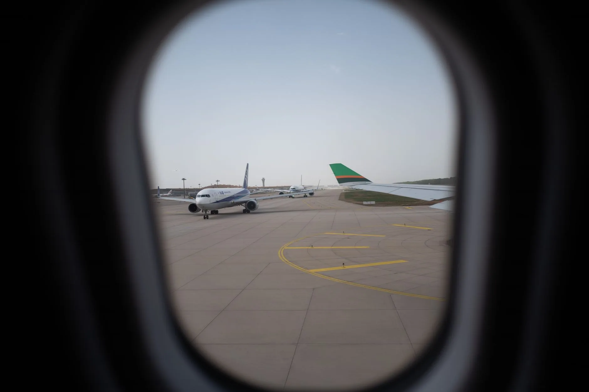 Air travel scene
