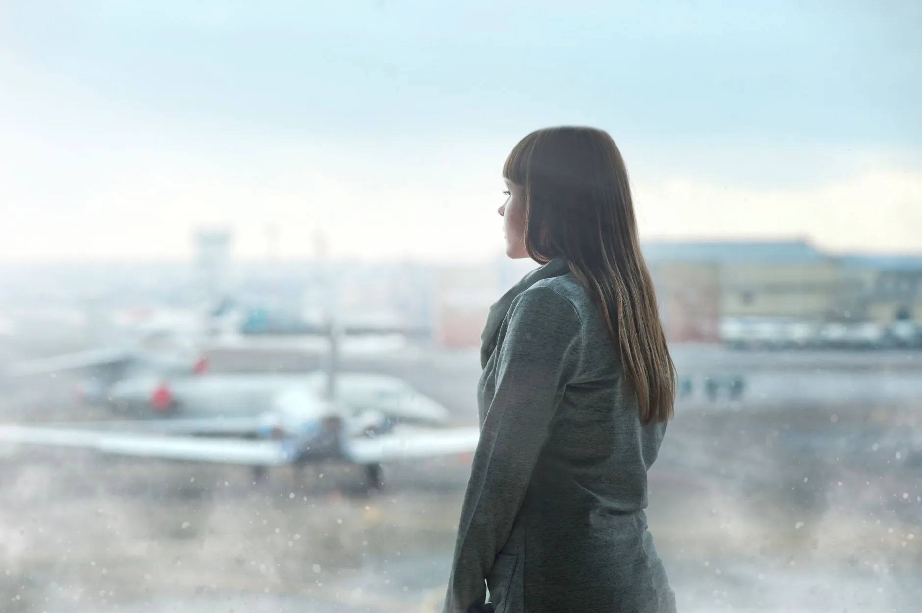 Air travel scene