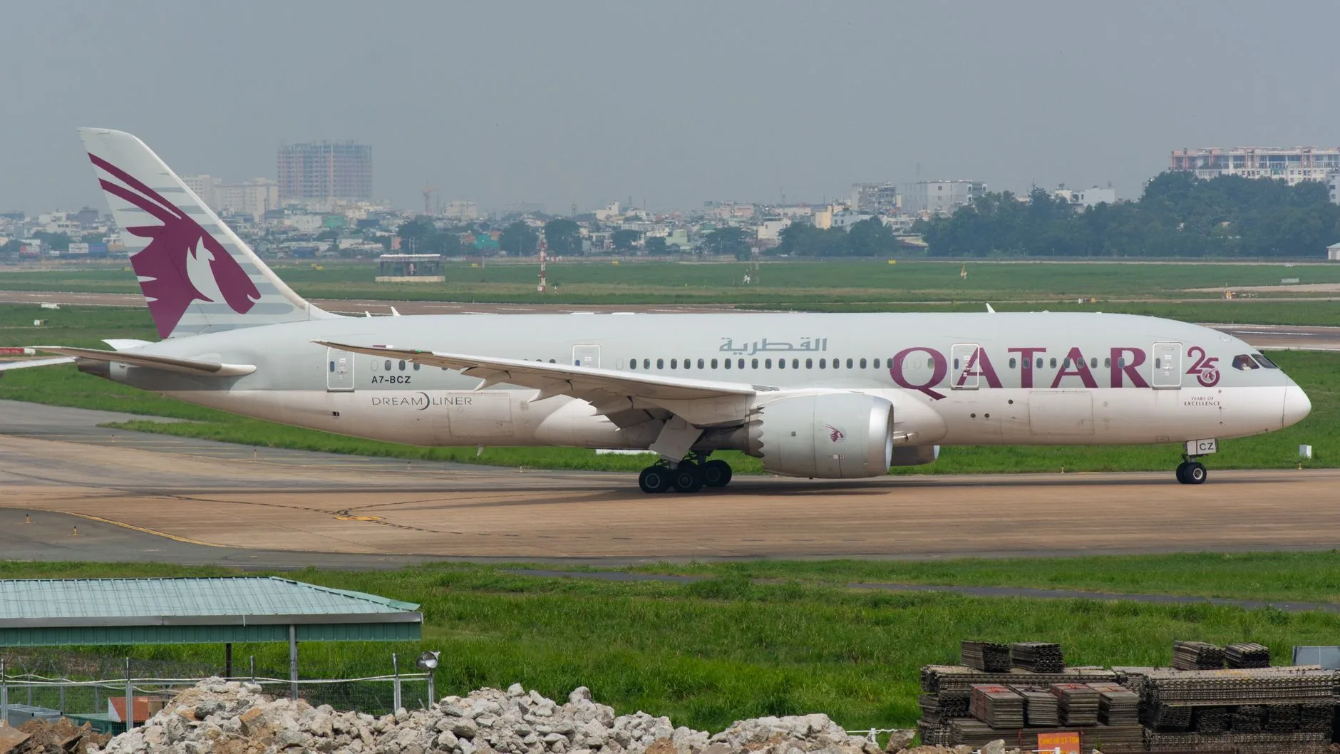 Air travel scene