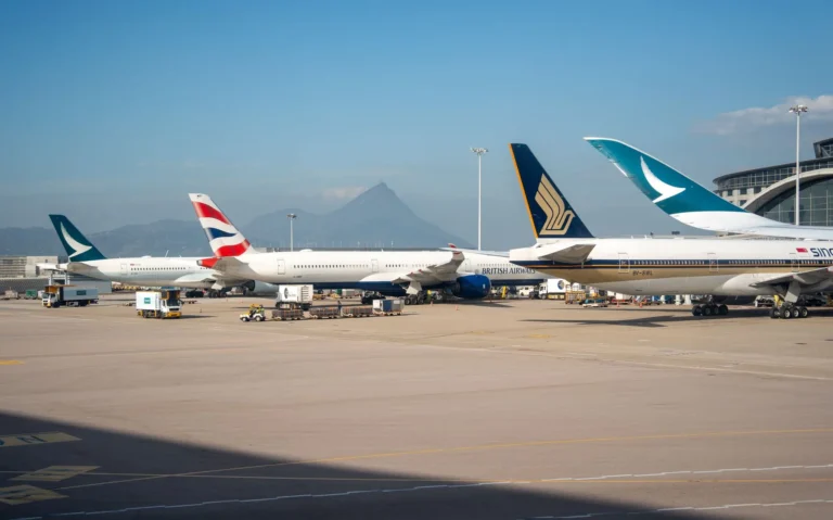 Air travel scene
