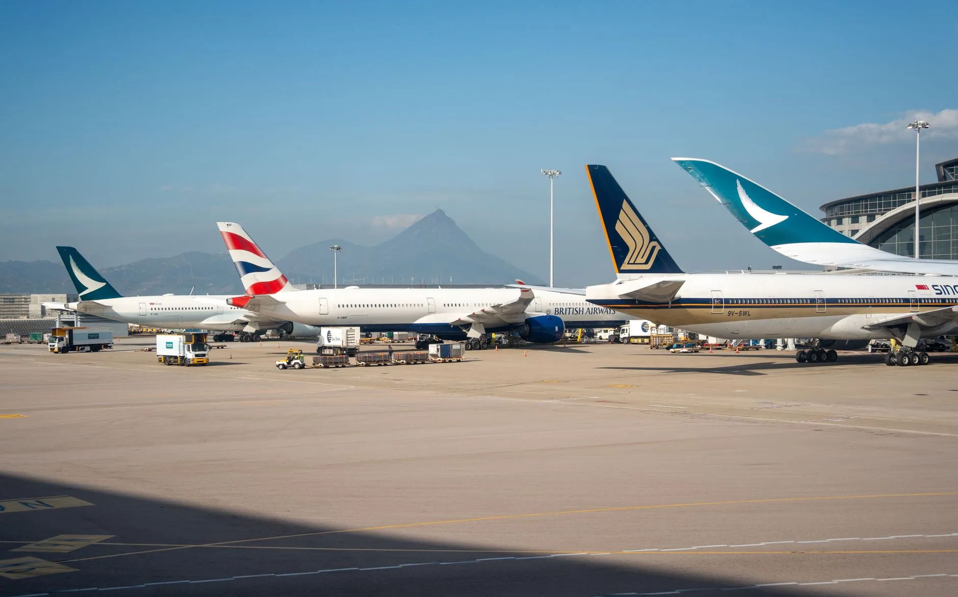 Air travel scene